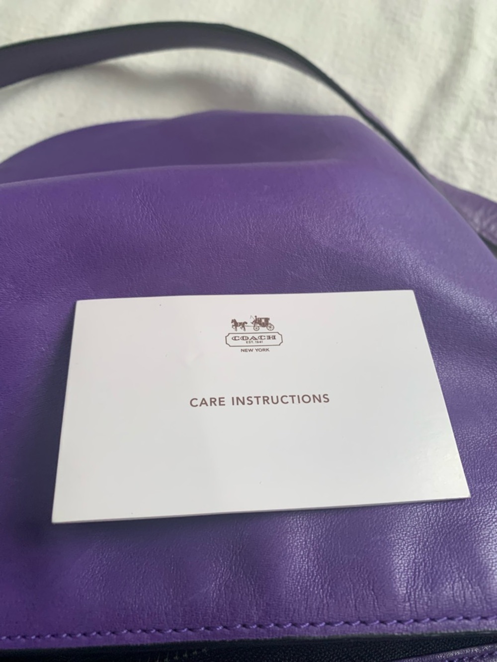 Vintage 2014 Coach Bleaker Sport Mini Duffle Purple Cross Body Bag - Picture 13 of 16